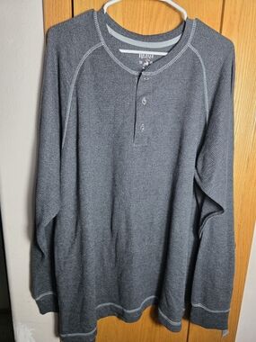 RedHead Men’s Long Sleeve Henley in Dark Gray XL Like New